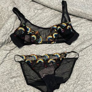 Limited Edition NWT Pride Rainbow Savage x Fenty Bra and Panty Set